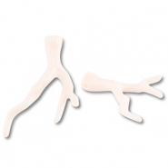 Hangers van acryl coral Off white