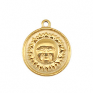 Bedels van Stainless steel Roestvrij staal (RVS) sun Goud