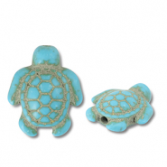 Keramiek kraal turtle Turquoise blue