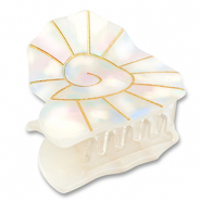 Haaraccessoires haarklem shell White-gold