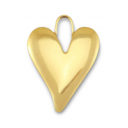 Hangers van Stainless steel Roestvrij staal (RVS) heart Gold