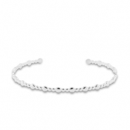 Armbanden van Stainless steel Roestvrij staal (RVS) bangle Silver