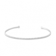 Armbanden van Stainless steel Roestvrij staal (RVS) bangle Silver