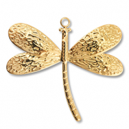 Hangers van Stainless steel Roestvrij staal (RVS) dragonfly Gold