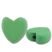 Houten kralen heart Green