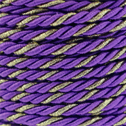 Musthave koord twisted 3mm Purple-gold