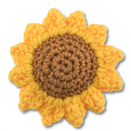 Sunflower gehaakt Yellow-brown