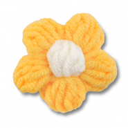 Flower gehaakt Yellow-off white