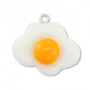 Hangers van resin egg White-orange