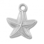 Bedels van Stainless steel Roestvrij staal (RVS) starfish Silver