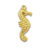 Bedels van Stainless steel Roestvrij staal (RVS) seahorse Gold