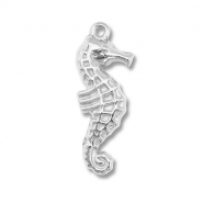 Bedels van Stainless steel Roestvrij staal (RVS) seahorse Silver