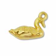 Bedels van Stainless steel Roestvrij staal (RVS) swan Gold