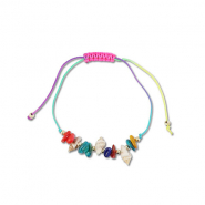 Musthave enkelbandjes mixed beads Multicolour-gold