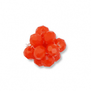 Hangers van facet flower Red