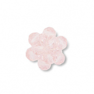 Hangers van facet flower Transparent light pink