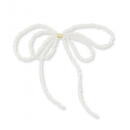 Statement hanger bow Silverlined transparent-gold