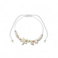 Musthave armbanden mixed beads White-gold