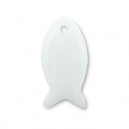 Hangers van natuursteen glas fish White