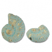 Grieks keramiek DQ shell Turquoise-gold