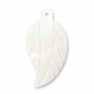 Schelp hanger leaf White (natuurlijke kleur schelp)