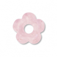Glas kralen flower Light pink