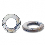 Schelp kralen 20mm round Grey