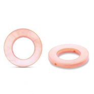 Schelp kralen 20mm round Pink