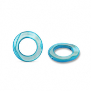 Schelp kralen 15mm round Blue