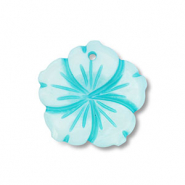 Schelp hanger flower Light blue