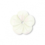 Schelp kralen flower Off white