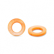 Schelp kralen 15mm round Orange