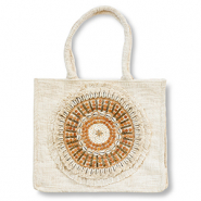 BY31&reg; Strandtas Off white-brown-gold