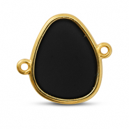 Metaal bedels DQ tussenstuk Black-Goud (nikkelvrij)