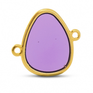 Metaal bedels DQ tussenstuk Purple-Goud (nikkelvrij)