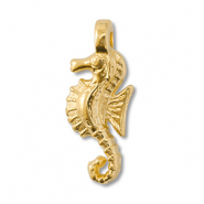 Metaal bedels DQ seahorse Goud (nikkelvrij)