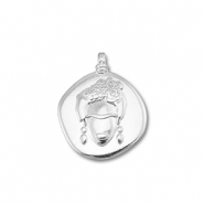 Metaal bedels DQ Frida Kahlo Antiek zilver (nikkelvrij)