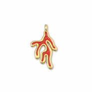 Metaal bedels DQ coral Red-Goud (nikkelvrij)