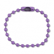 Gekleurde onderdelen ball chain with clasp Purple