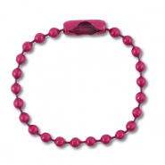 Gekleurde onderdelen ball chain with clasp Magenta purple