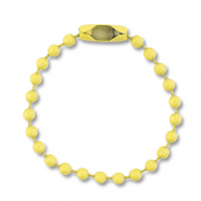 Gekleurde onderdelen ball chain with clasp Light yellow