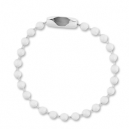 Gekleurde onderdelen ball chain with clasp Light grey