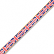 BY31&reg; Tekstlint met vlag United Kingdom Red-blue-white-gold