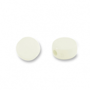 Kralen acryl disc Off white