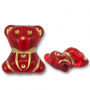 Kralen van acryl bear Red-gold