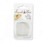 Beadsmith French wire extra heavy 1.8mm Silver