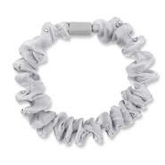 Haarelastiek scrunchie with strass shiny Grey