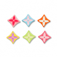 Metaal kralen enamel rhombus Multicolour