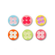 Metaal kralen enamel round Multicolour