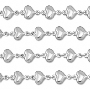 Benodigdheden van Stainless steel Roestvrij staal (RVS) jasseron heart Silver